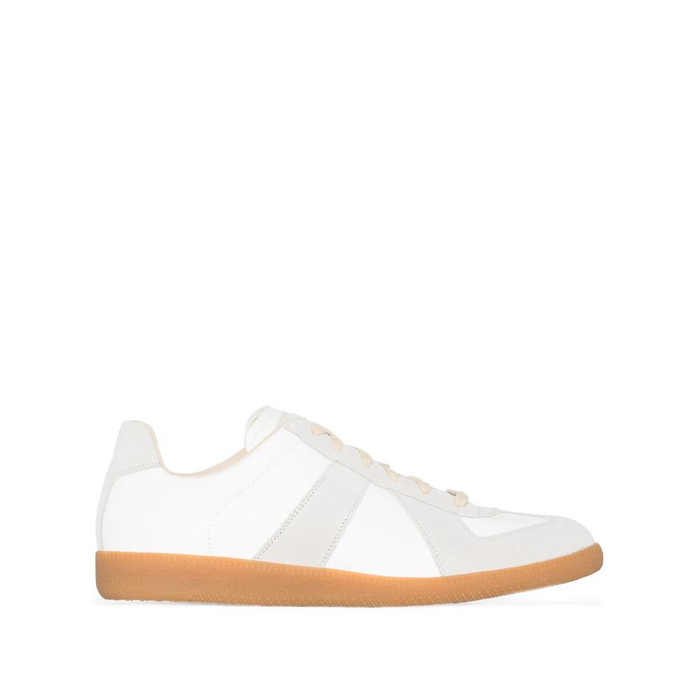 Maison Margiela White Leather Low-Top Sneakers