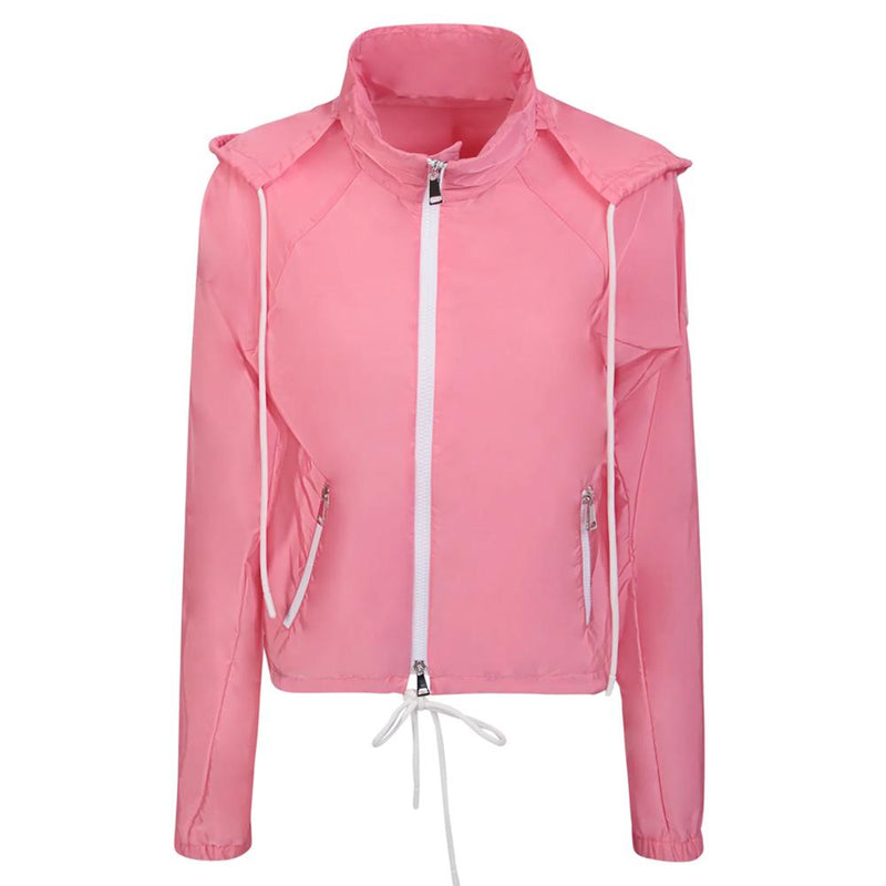 Moncler Alose Logo Hooded Jacket Pink Women’s