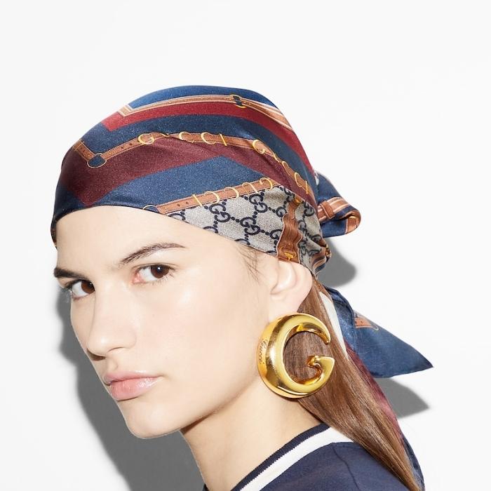 GUCCI Heritage Print Silk Scarf 786222 3G001 6168