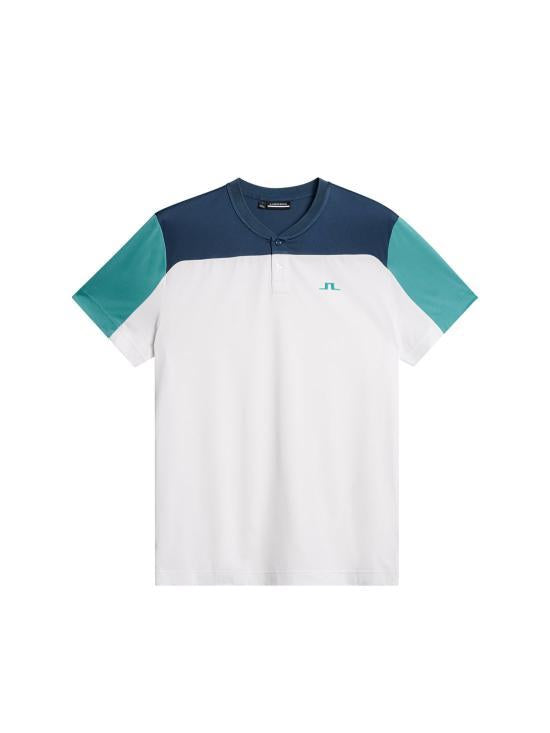 J LINDEBERG Short Sleeve T-Shirt Men’s White Cotton AMJT126350000 WHITE DOM