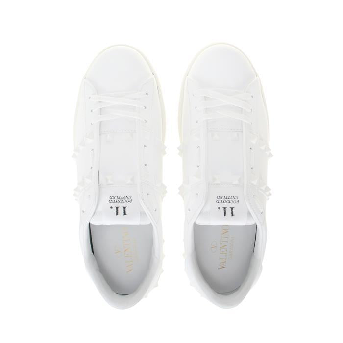 VALENTINO Rockstud Untitled Leather Low-Top Sneakers Black Men