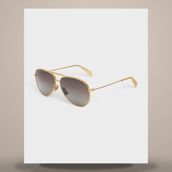 CELINE Black Frame Acetate Transparent Khaki 61 Sunglasses 4S327CPLB 15KT