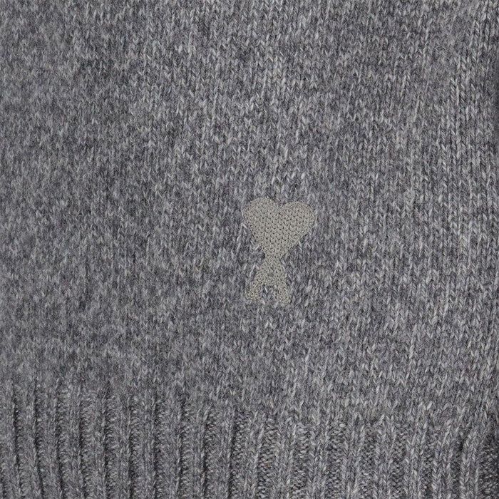 AMI Cashmere Wool Round Neck Knit Sweater for Women
