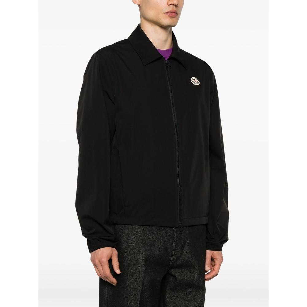 Moncler Logo Patch Men’s Shirt Jacket Black