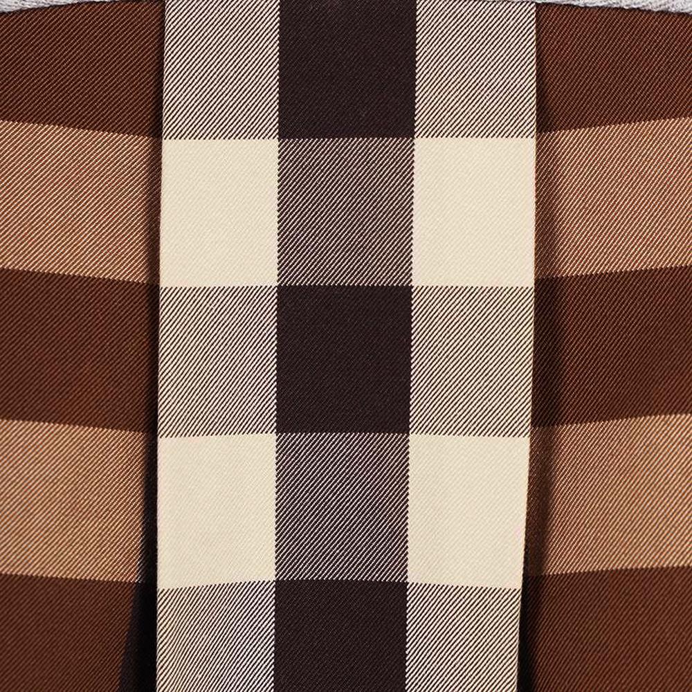 BURBERRY Women’s Asymmetric Check Hoodie Melange Gray 8048924