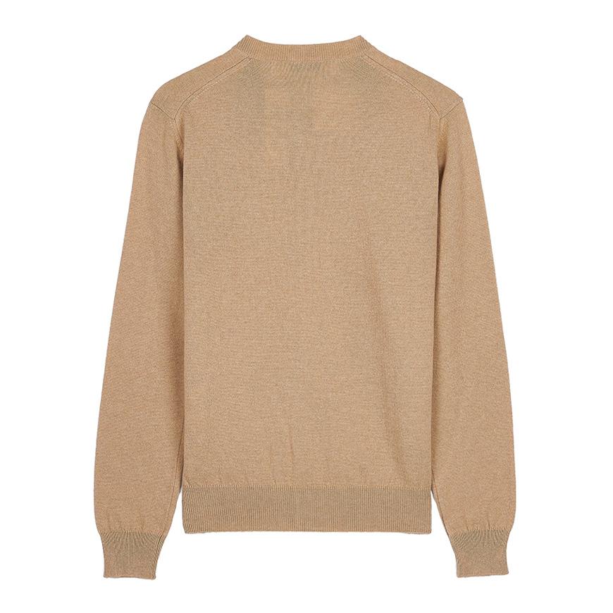 Comme des Garcons Unisex Beige Black Heart Patch Cardigan
