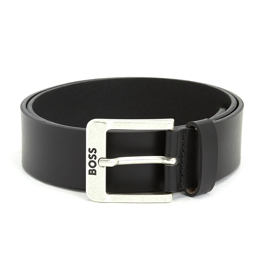 HUGO BOSS Men's Leather Belt Black