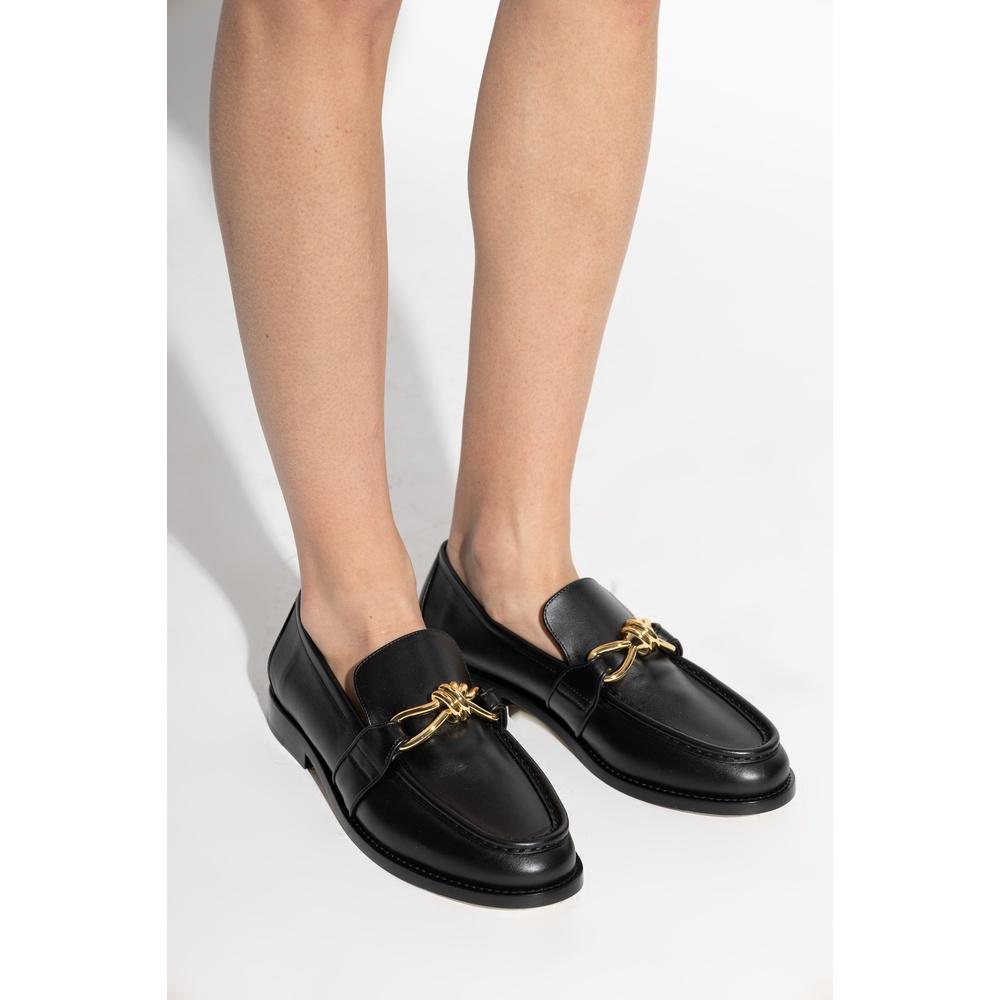 Bottega Veneta Astaire Black Leather Loafers Women’s