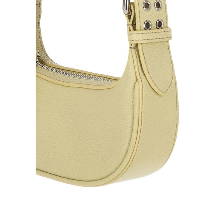 BY FAR Soho Flat Grain Leather Mini Tote Bag Olive 22SS MNSSOLV