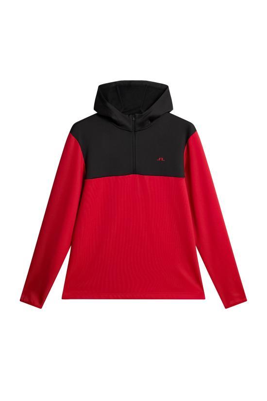 J LINDEBERG Women's Hoodie Pullover Sweatshirt GMJS15092G131 BARBADOS CHERRY DOM