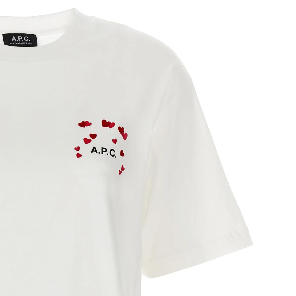 A.P.C. Small Heart Logo Cotton T-Shirt Navy Men