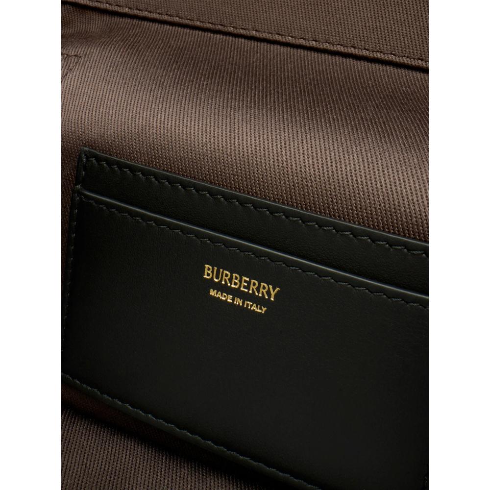BURBERRY Leather Vanity Tote Bag Beige