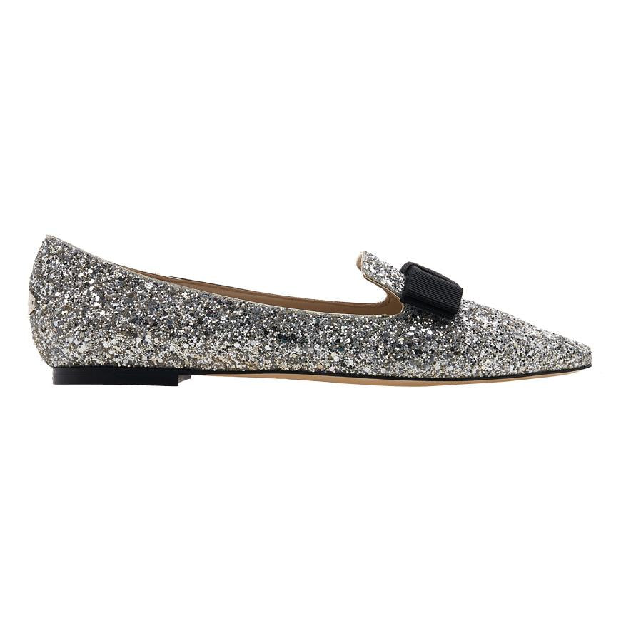 Jimmy Choo GALA CGF Champagne Flat Shoes for Women