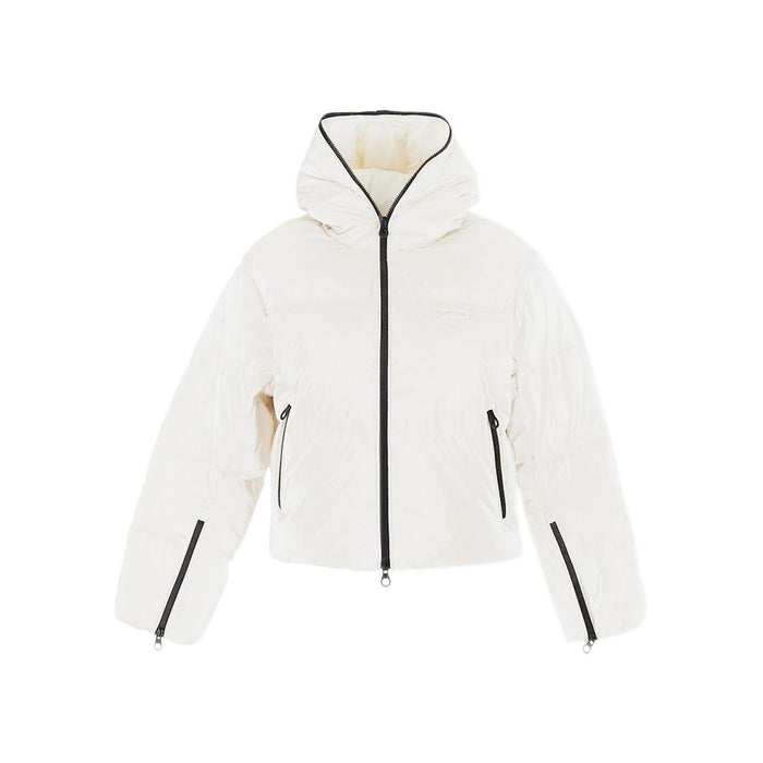 Duvetica Cream Logo Puffer Jacket for Women