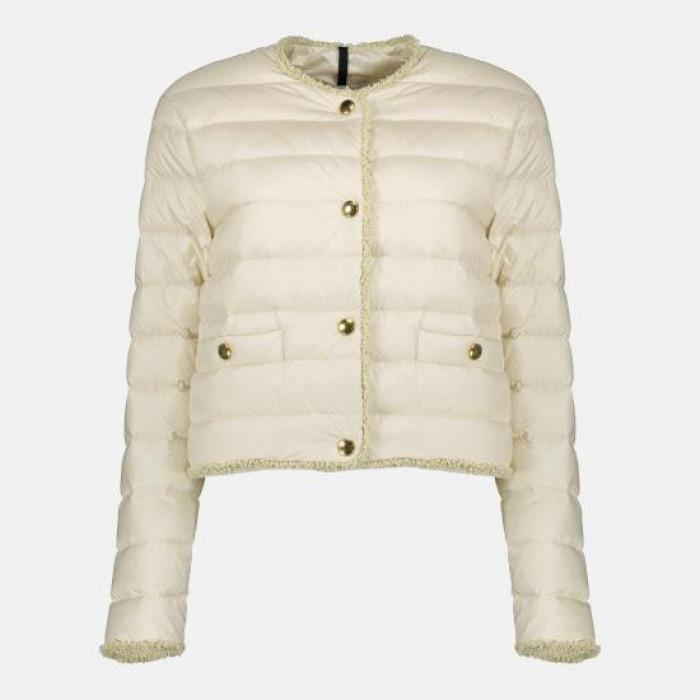 Moncler Women's Fleurs Boucle Trim Short Down Jacket 1A00104 597YF 20N