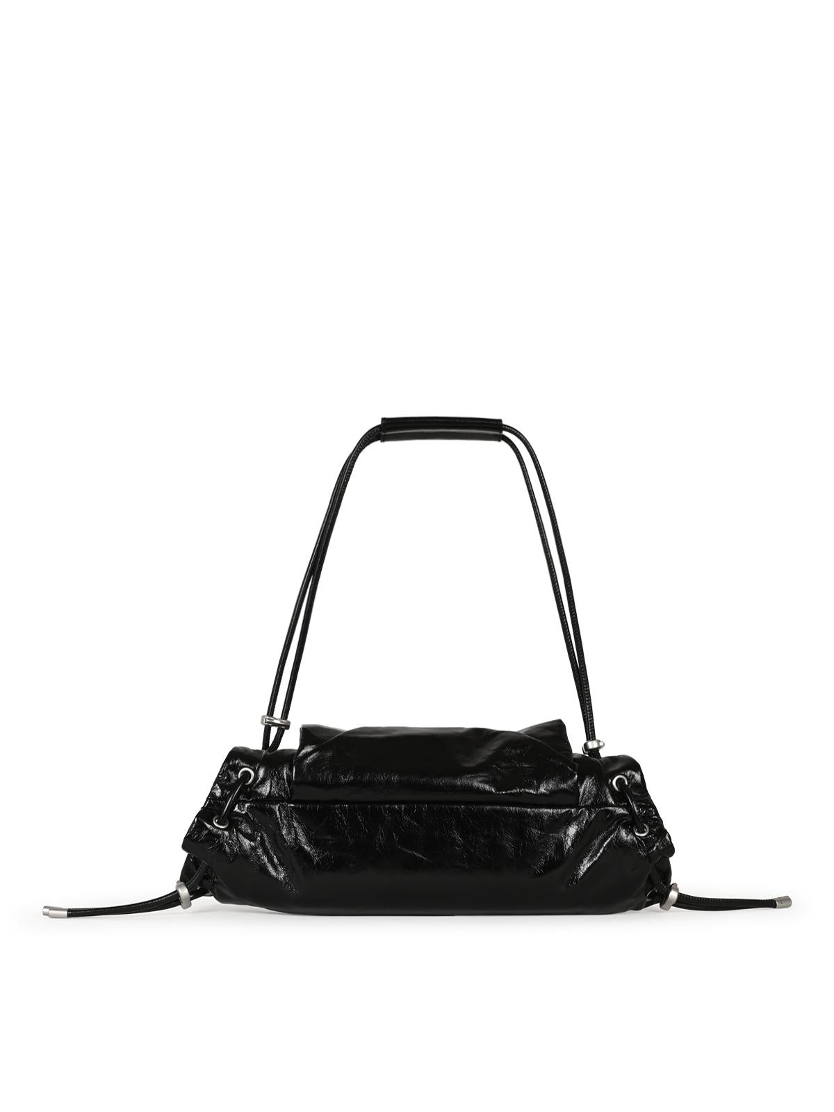 DIESEL Black Leather Shoulder Bag