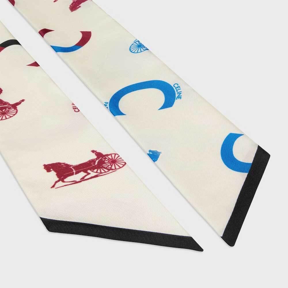 CELINE Women’s Lavalliere Twilly Silk Scarf AA0A63899 GCW1