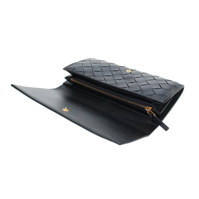 Bottega Veneta Intrecciato Leather Long Wallet Brown