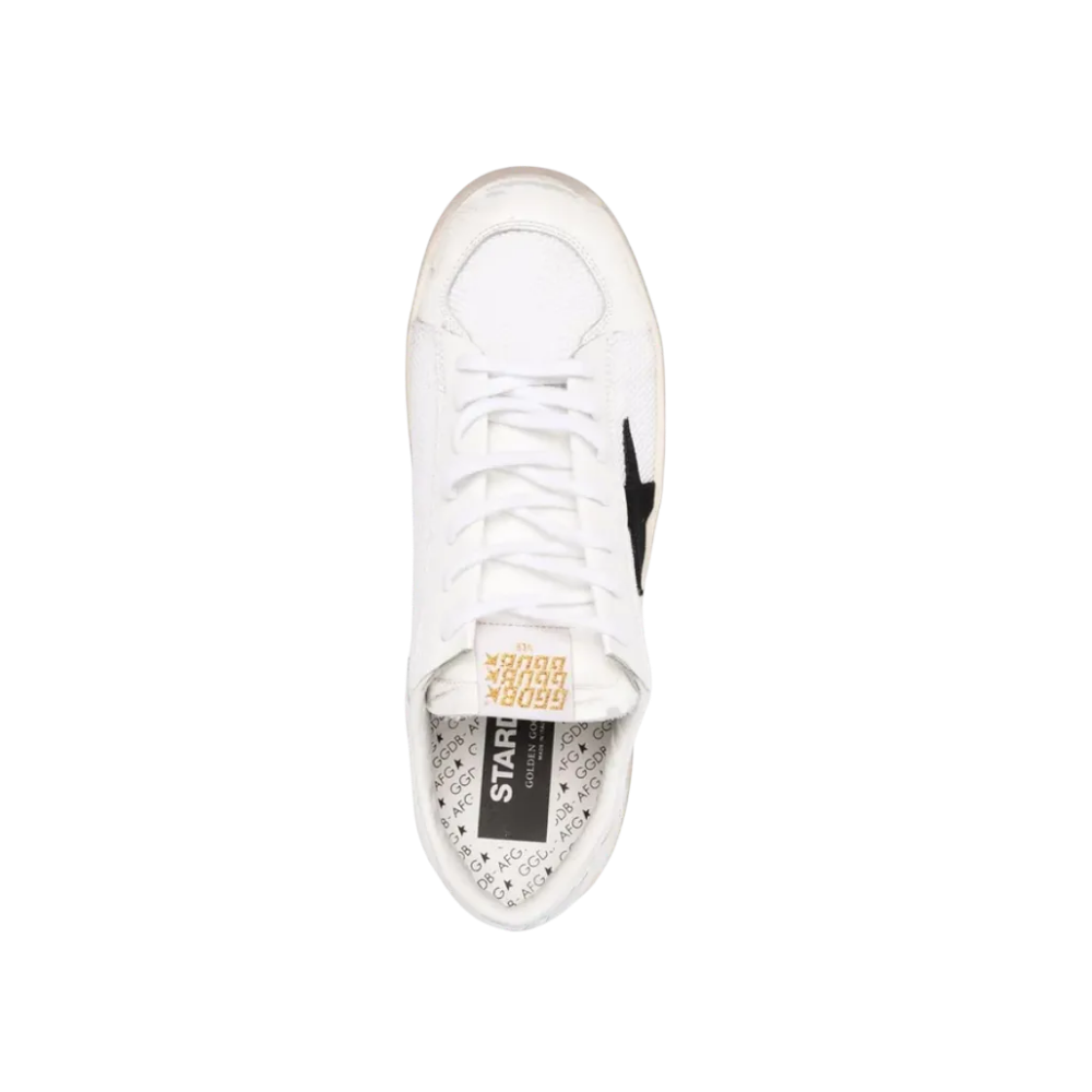 GOLDEN GOOSE White/Black Suede Star Low-Top Sneakers Men