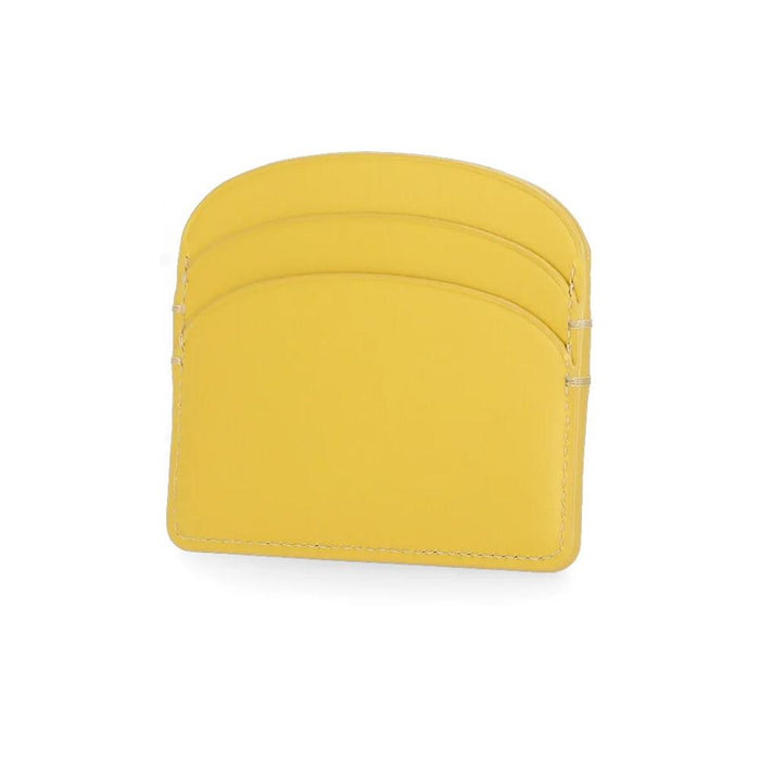 A.P.C. Demi-Lune Logo Half-Moon Leather Card Holder DAI