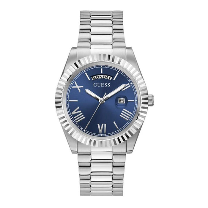 Guess Blue Dial Silver Stainless Steel Men’s Watch GW0265G7