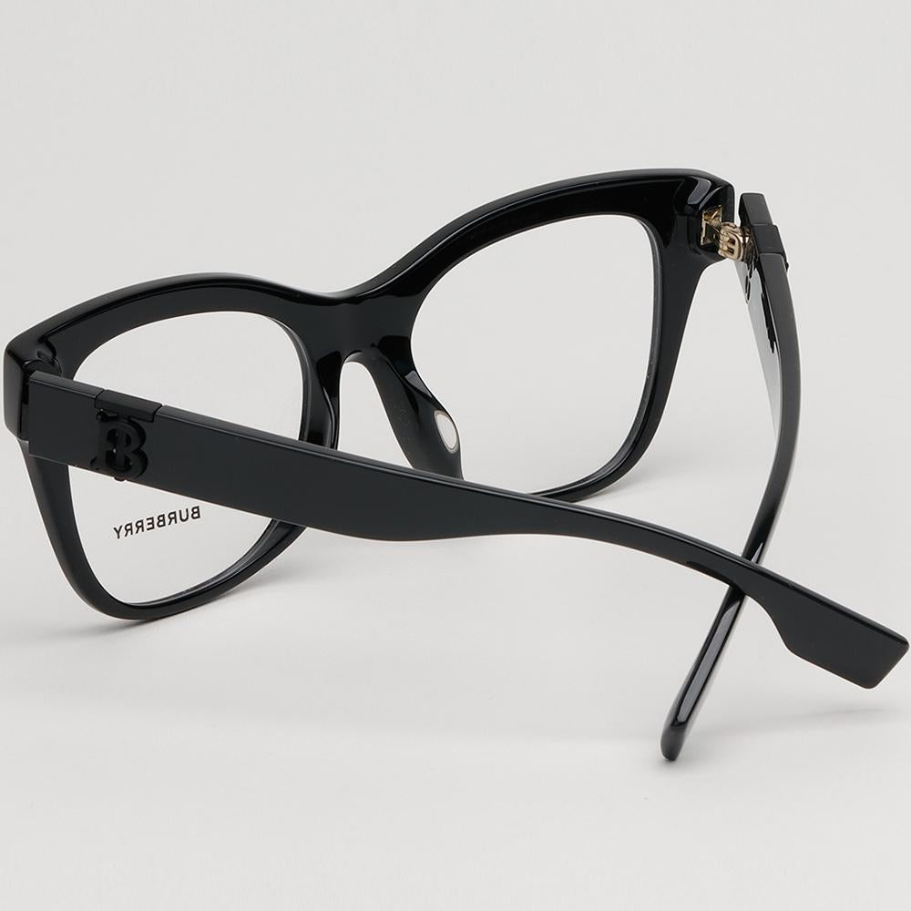 BURBERRY Black Cat-Eye Acetate Eyeglasses Asian Fit Unisex BE2388F 4093