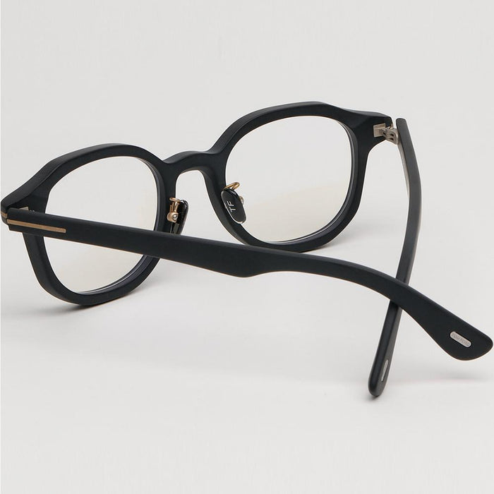 TOM FORD Matte Black Round Blue Light Blocking Eyeglasses Asian Fit TF6007DB 002