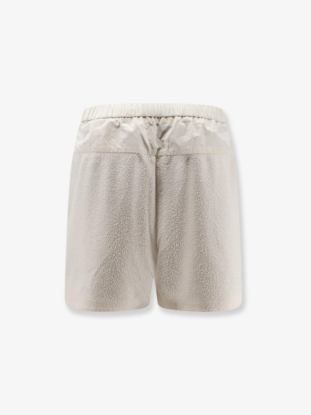 Moncler White Nylon Logo Drawstring Short Shorts