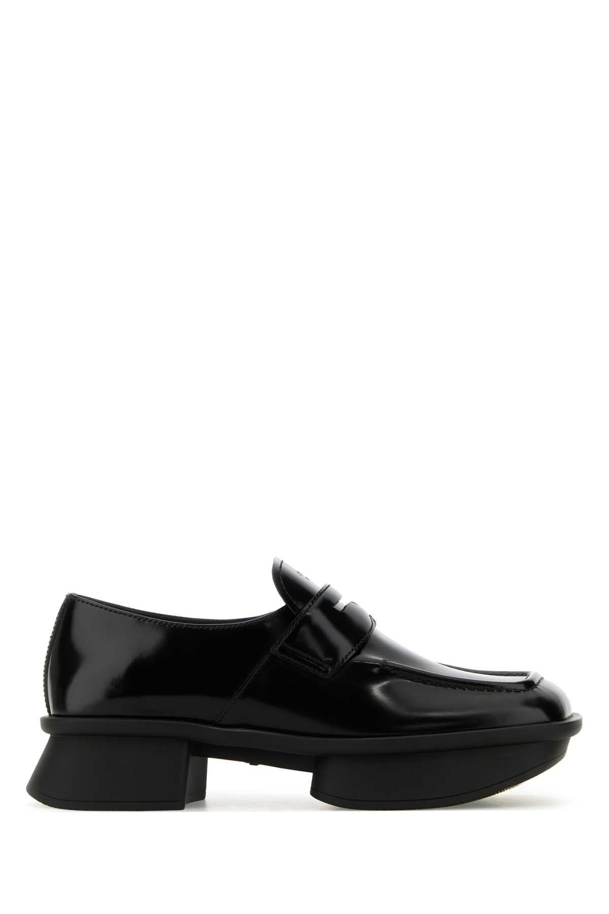 PRADA Black Leather Loafers