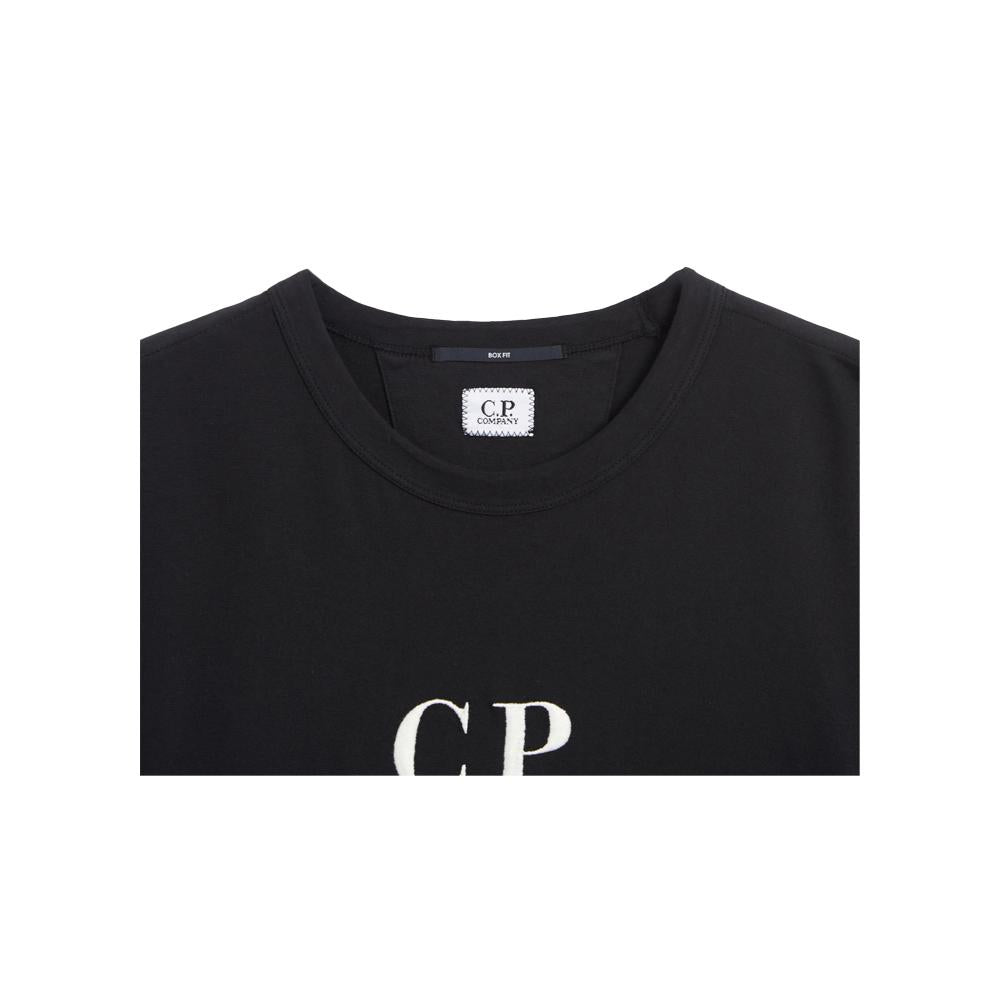 CP Company Logo Embroidered Black T-Shirt