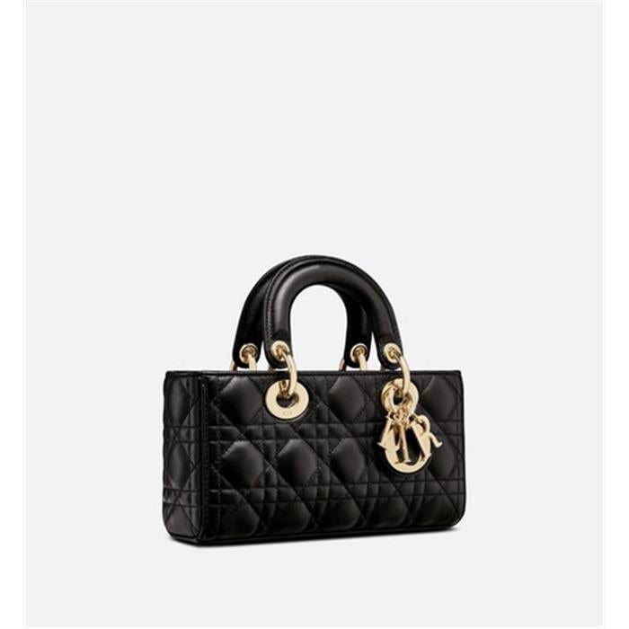 DIOR Lady D-Joy Small Shoulder Bag Black Leather
