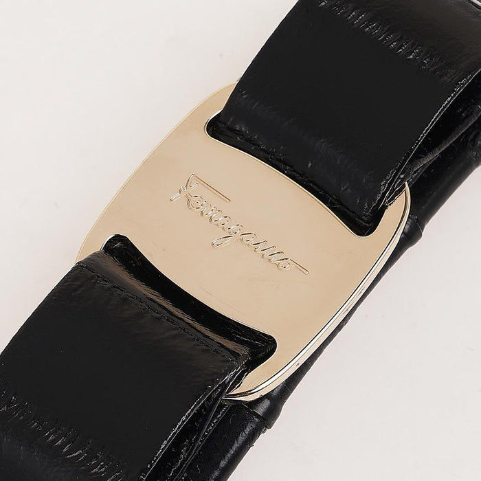 Ferragamo Women's Leather Vara Bow Hair Clip 0765266