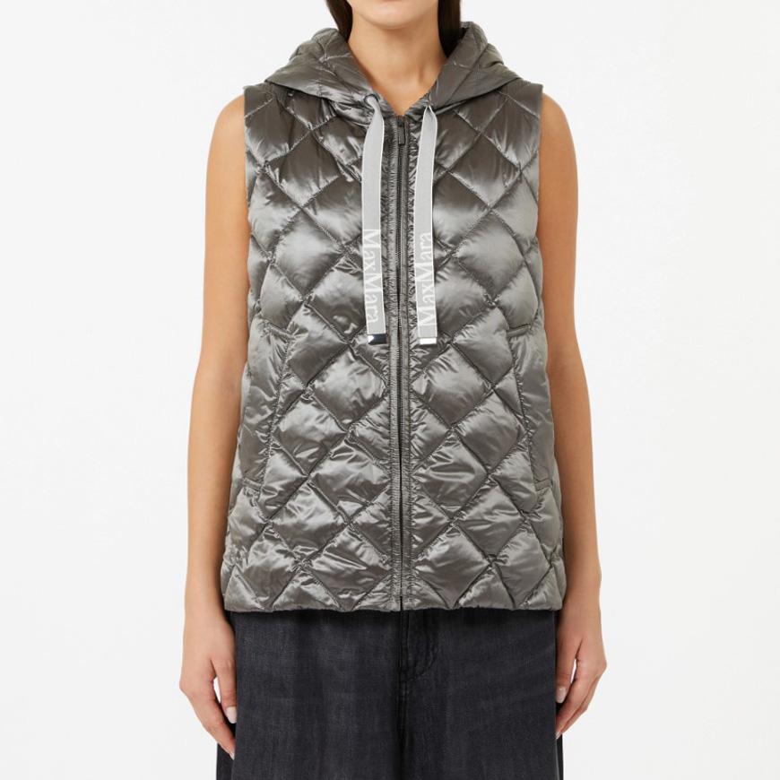 Max Mara Women’s Space Jersey Puffer Vest, Black