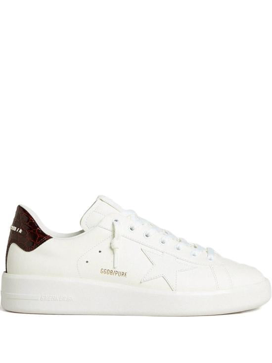 GOLDEN GOOSE White Brown Leather Low-Top Sneakers for Men GMF00197 F007377 12200