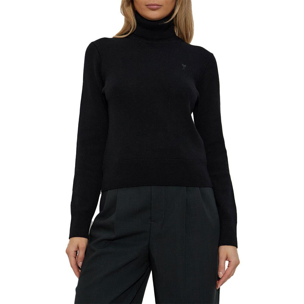 AMI Women’s Wool Turtleneck Knit Sweater FKS827 001 180