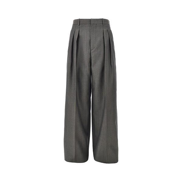 Bottega Veneta Black Wool Cropped Trousers