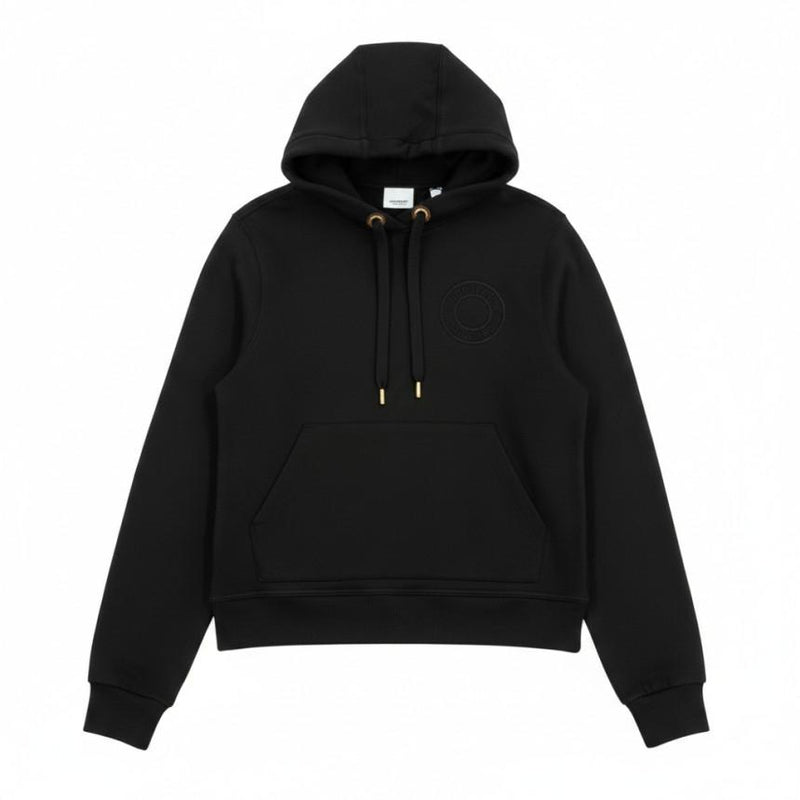 BURBERRY Women’s Graphic Logo Oversized Black Hoodie