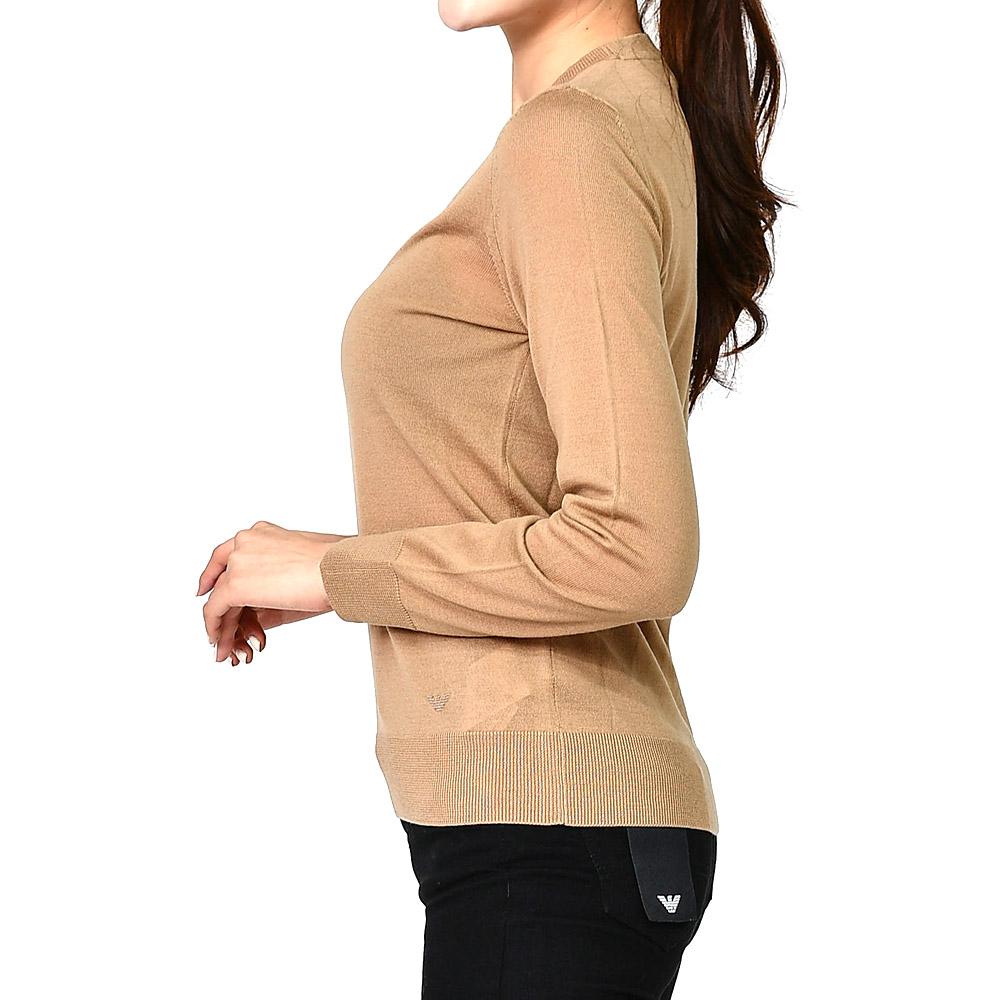 Emporio Armani Pure Virgin Wool Camel Crewneck Sweater