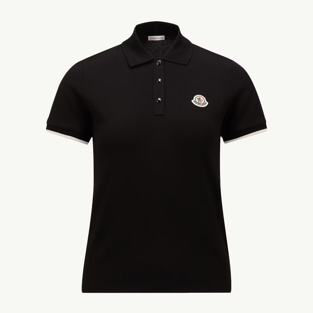 Moncler Women’s Logo Patch Cotton Piqué Polo Shirt