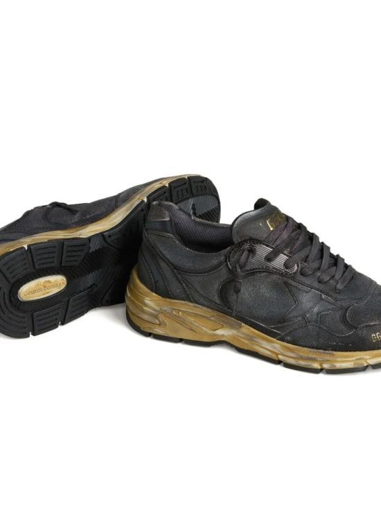 GOLDEN GOOSE Dad Star Sneakers Black Leather Low-Top Men’s