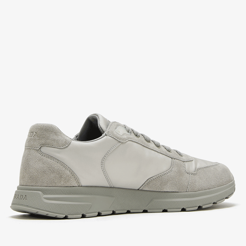 PRADA Prax Suede Low-Top Sneakers Grey Men’s 2EE436