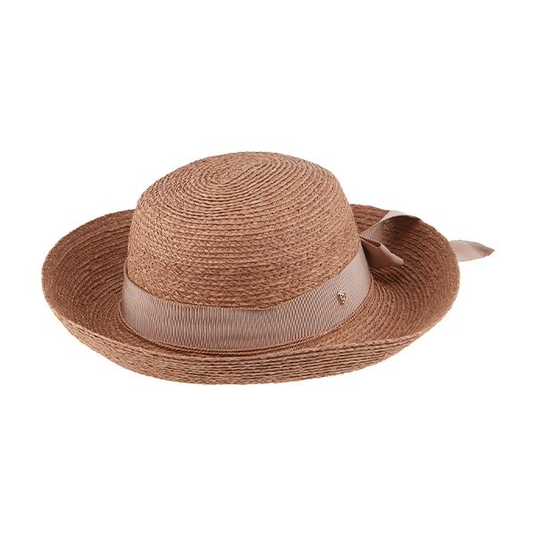HELEN KAMINSKI Natural Midnight Straw Cloche Bucket Hat Women HAT50153 NTL