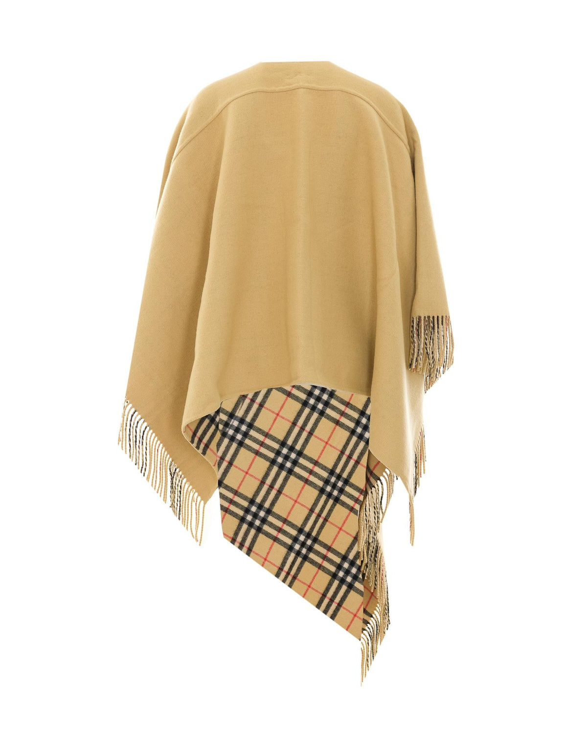 BURBERRY Wool Cashmere Cape Cardigan Black