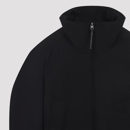 JACQUEMUS Aero Bomber Zip-Up Knit Jacket Black OUM00123AW00239990