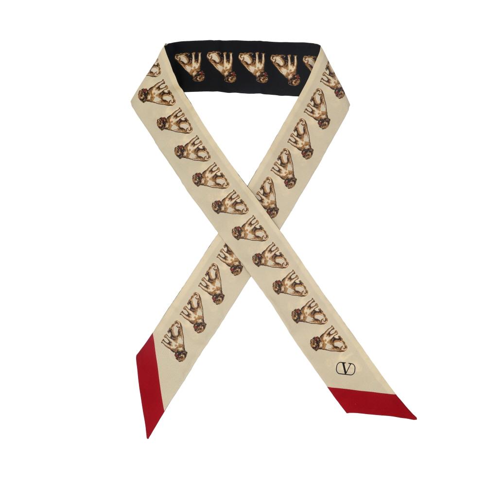 VALENTINO Skinny Silk Scarf for Women