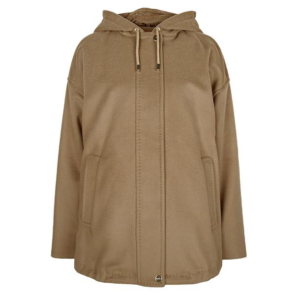 Max Mara Camel Hooded Wool Coat 2526036022 DERRIS 006