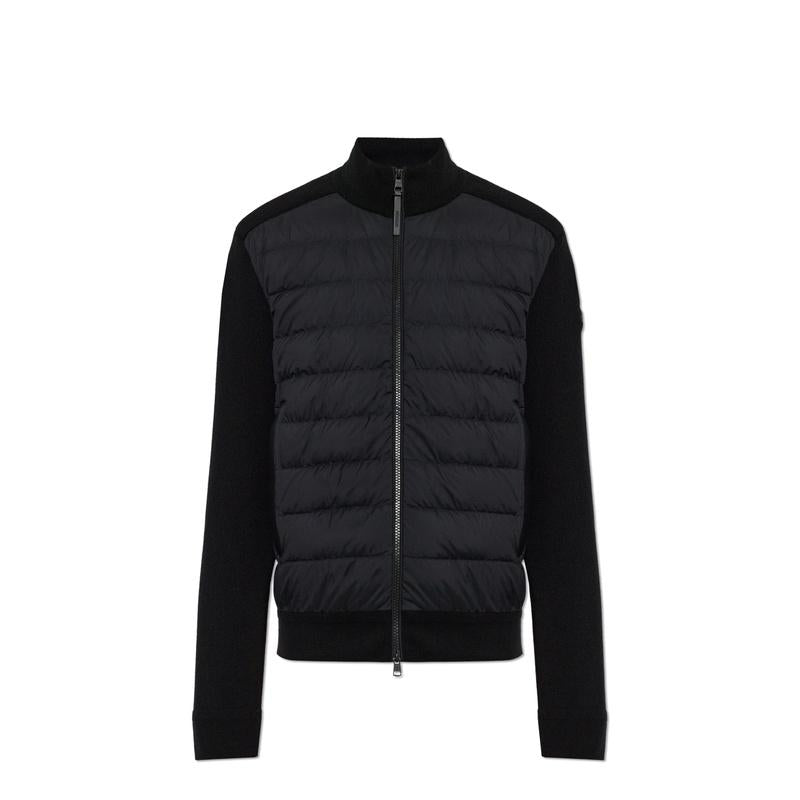 Moncler Men’s Padded Mix Zip Jacket Black