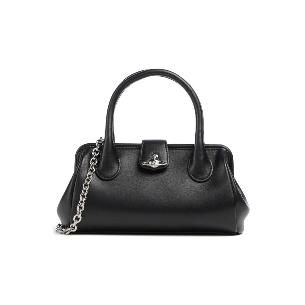 Vivienne Westwood Pamela Small Smooth Leather Chain Crossbody Bag Black