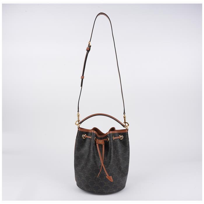 CELINE Triomphe Canvas Calfskin Clara Tote Bag