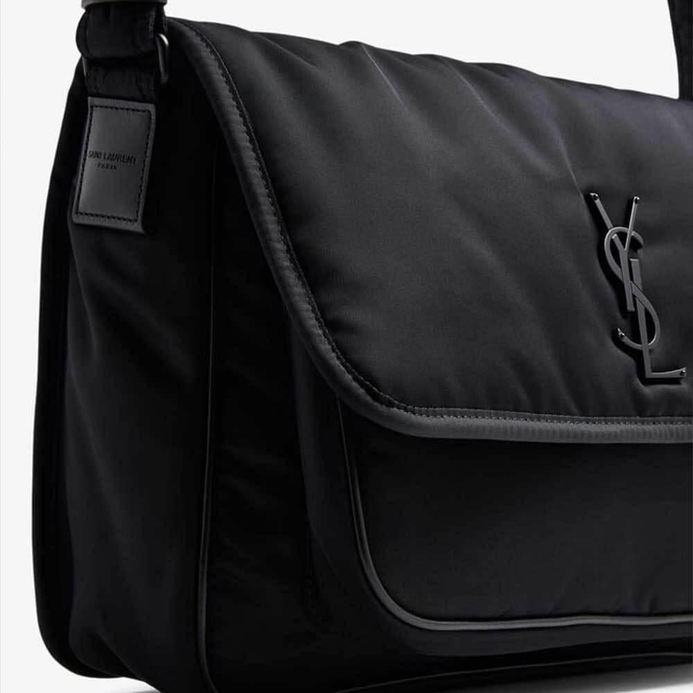 Saint Laurent Econyl Niki Messenger Bag Black Crossbody